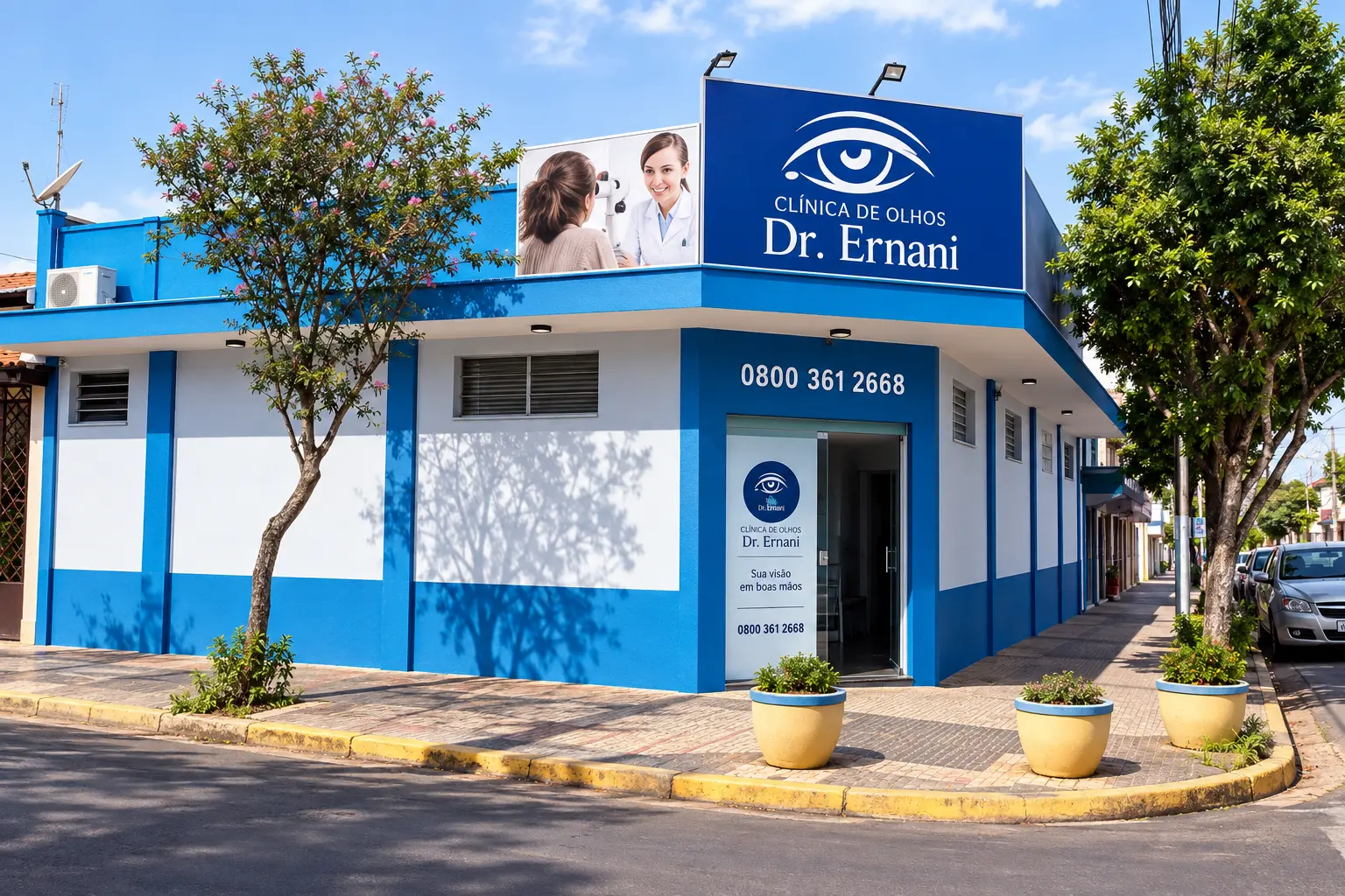 Fachada da unidade da Clínica Dr. Ernani